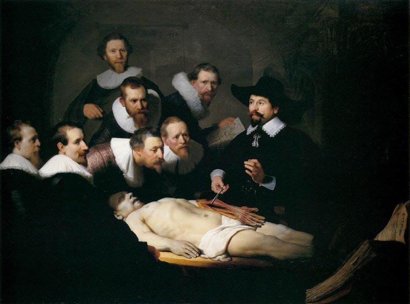 Rembrandt van Rijn “La lección de Anatomía del Dr. Tulp”, 1632. Mauritshuis. La Haya, Holanda
